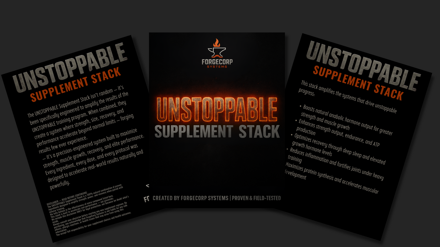 UNSTOPPABLE Strength Supplement Stack